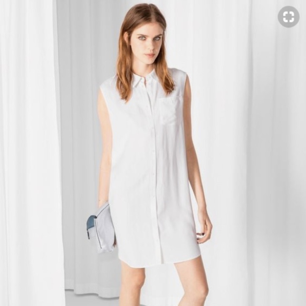 & Other Stories Sleeveless Shirt Dress